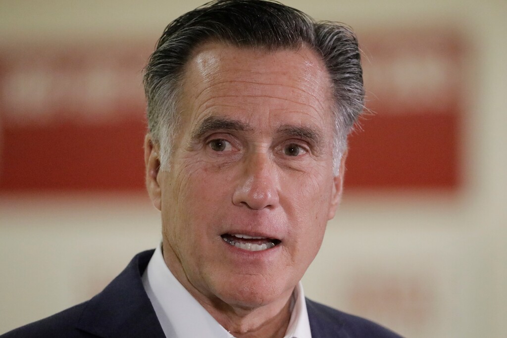 (Rick Bowmer | AP) Utah Sen. Mitt Romney speaks during a news conference at the University of Utah Friday, Nov. 15, 2019, in Salt Lake City.