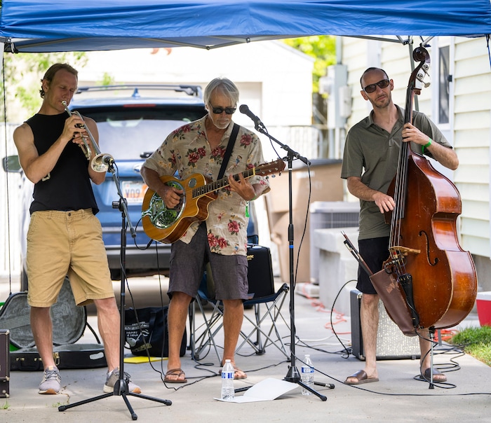(Rick Egan | The Salt Lake Tribune)  The K-Tones perform at the Heart & Soul Music Stroll, in Sugar House, on Saturday, June 10, 2023.