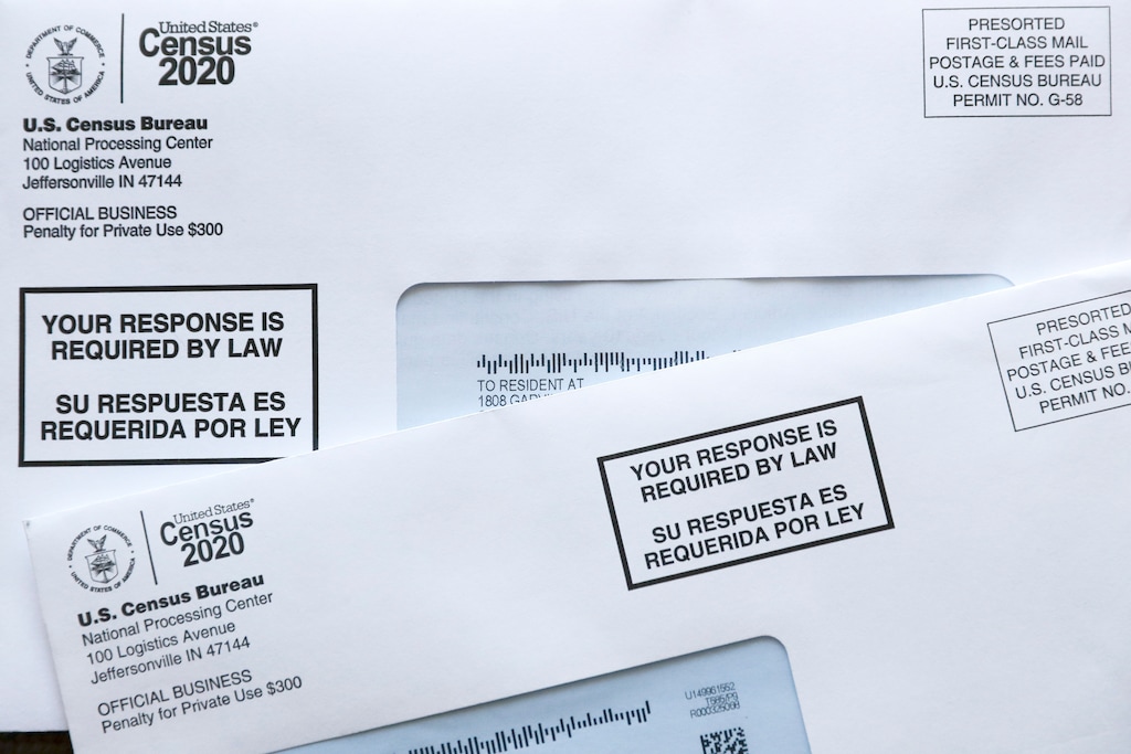(John Raoux | AP file photo) Forms from the U.S. Census Bureau arrive at a home on March 24, 2020.