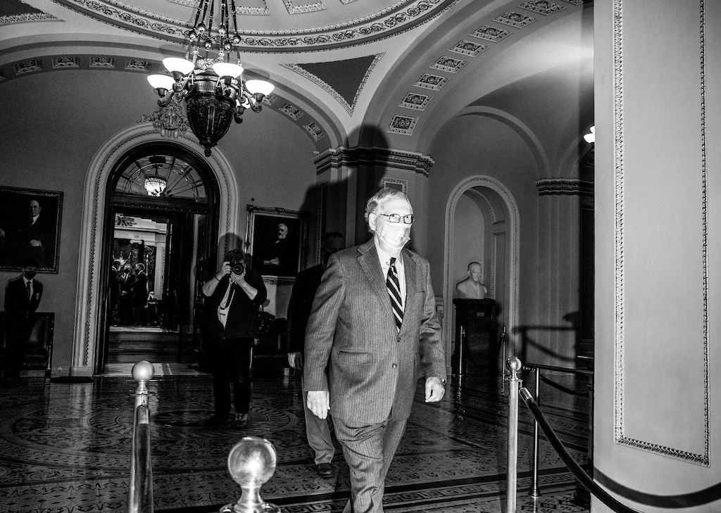 (Damon Winter | The New York Times)

Senate Majority Leader Mitch McConnell, R-Kentucky., at the Capitol Building in Washington, Dec. 16, 2020. "Economic relief legislation is largely about providing individuals and families with a financial lifeline during the pandemic. But who should get that lifeline?" writes The New York Times columnist Paul Krugman.