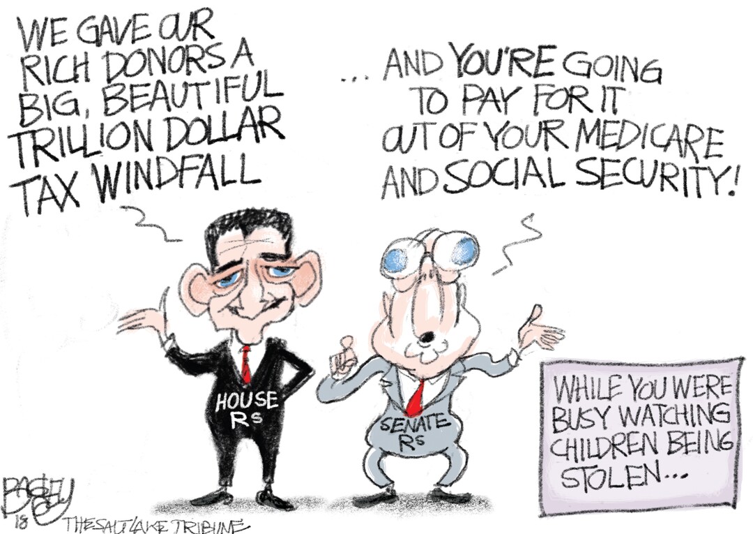 This Pat Bagley cartoon appears in The Salt Lake Tribune on Thursday, June 21, 2018.