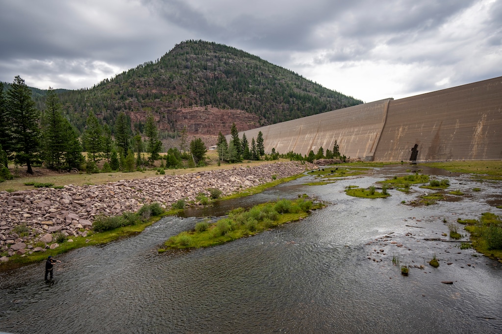 (Rick Egan | The Salt Lake Tribune) The Upper Stillwater Dam, on Rock Creek northwest of Duchesne, on Wednesday, Aug. 12, 2026.
