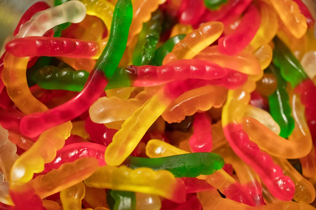 (Mark Lennihan | AP) Gummy worms, containing 10 milligrams of cannabidiol, are displayed at the Cannabis World Congress & Business Exposition trade show, Thursday, May 30, 2019, in New York.