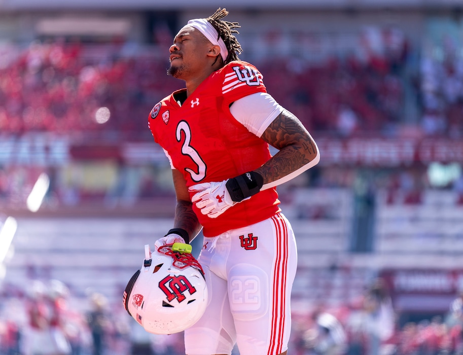 (Rick Egan | The Salt Lake Tribune) Ja'Quinden Jackson before game action between the Utah Utes and the UCLA Bruins at Rice-Eccles Stadium on Saturday, Sept. 23, 2023.