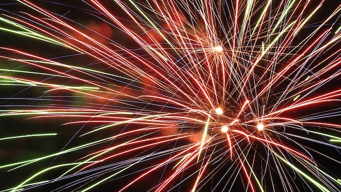 (Mark Hansen | The Salt Lake Tribune)
Fireworks at the Fourth of July event at The Gateway in Salt Lake City on July 4, 2019.