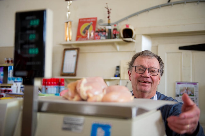 (Trent Nelson | The Salt Lake Tribune)  Jim Blonquist at the Summit Mercantile (locally referred to as the Merc) in Coalville, Friday March 2, 2018.
