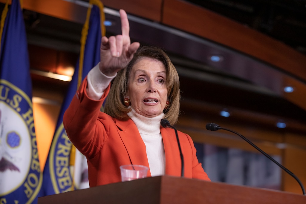 (J. Scott Applewhite | The Associated Press) House Minority Leader Nancy Pelosi, D-Calif., talks to reporters during a news conference at the Capitol in Washington, Thursday, Nov. 15, 2018.