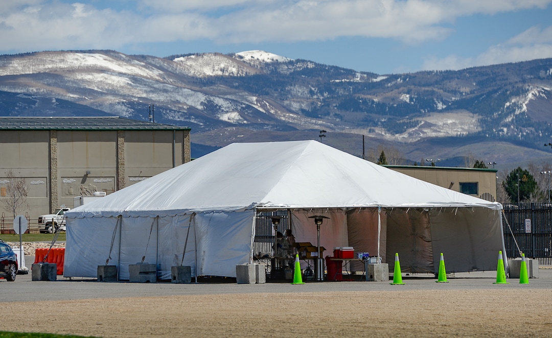 (Francisco Kjolseth | The Salt Lake Tribune) Testing for COVID-19 is performed at the Wasatch County Event Center in Heber City on Wednesday, April 22, 2020, under one of the TestUtah.com contracts the state has with Nomi Health.