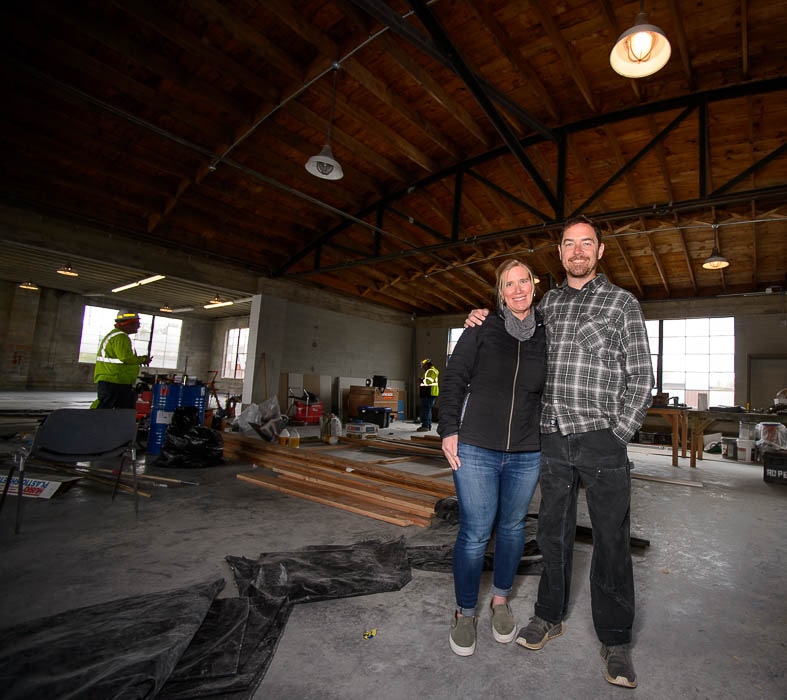 (Trent Nelson | The Salt Lake Tribune)
Britt and Kevin Templin, owners of T.F. Brewing, received a bar license from the DABC on Tuesday. They plan to open their new brewery and tap room in August in Salt Lake City's Granary District.