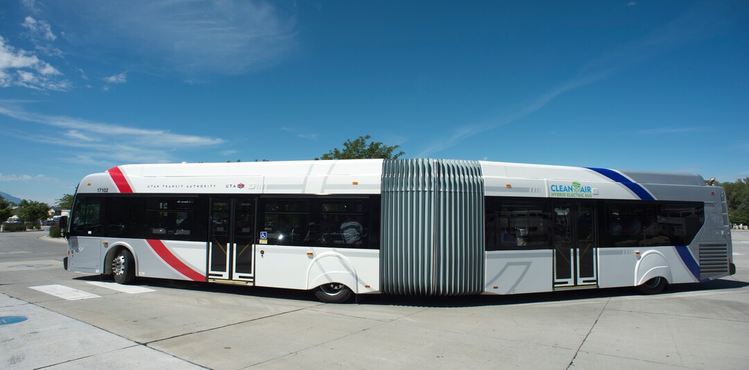 (Rick Egan  |  The Salt Lake Tribune)     The new UTA Utah Valley Express (UVX), which will be part of UTA's newest bus rapid transit system (BRT) between  Orem and Provo. It currently is being tested and is scheduled to begin operations in August. The new extra-long buses will run every 6 minutes. Wednesday, May 30, 2018.