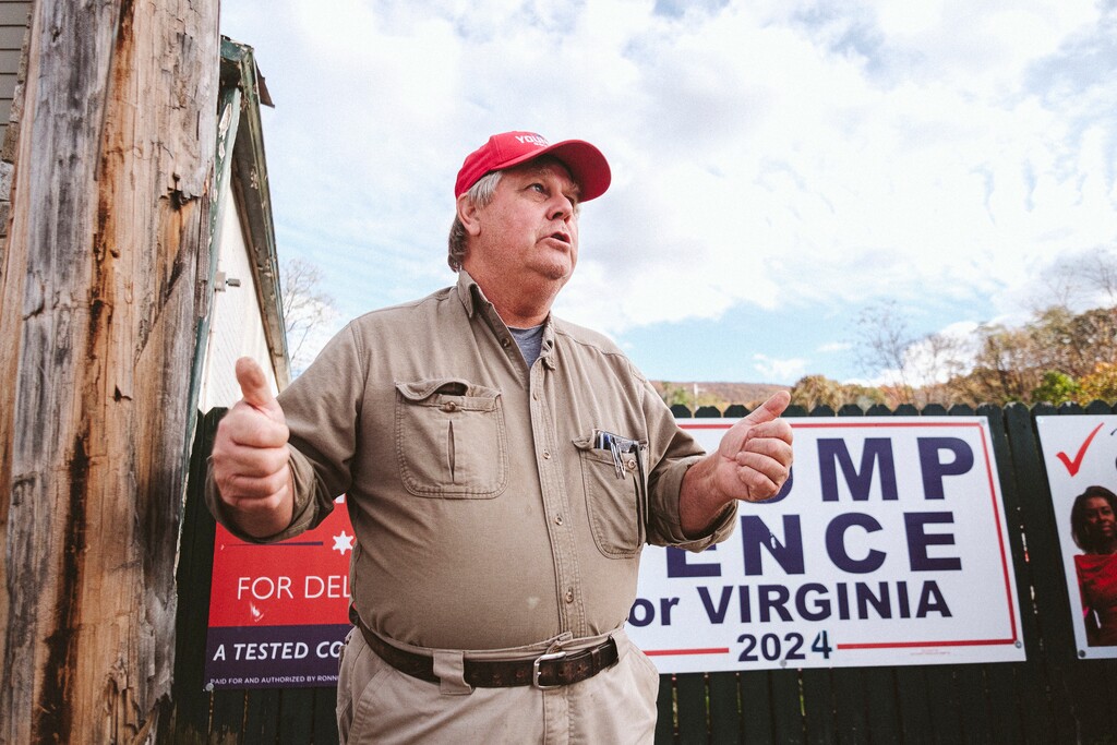 (Eze Amos | The New York Times)
A voter in Virginia’s rural Bath County, on Nov. 5, 2021. "Between the Democratic Party’s weaknesses, Biden’s age and the unimpressiveness of his possible successors, Republicans could very easily be competitive in 2024 while renominating Trump and campaigning on a purely negative agenda," writes The New York Times columnist Ross Douthat.