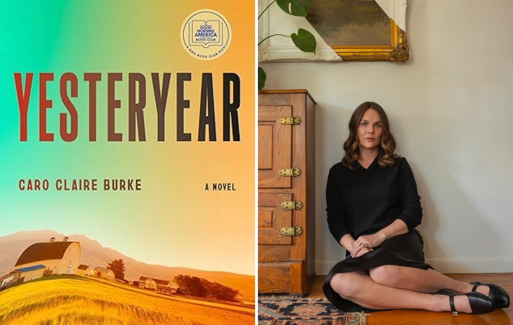 (Amazon; Matt Eich | The New York Times) "Yesteryear," with Caro Claire Burke, the author. The novel has become a bestseller.