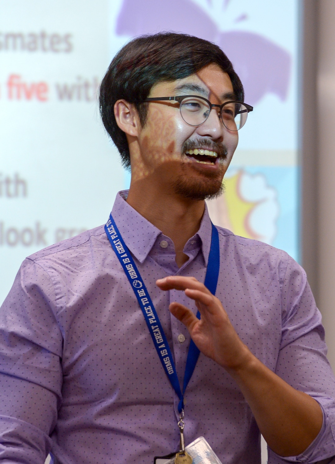 (Leah Hogsten  |  The Salt Lake Tribune) Oquirrh Hills Middle School eighth grade math instuctor Pinyi Yao shares a laugh with his students on the first day of school. Pinyi Yao, 27, a Chinese National teaching 7th and 8th grade math welcomes his students on their first day of the school year at Oquirrh Hills Middle School, August 20, 2019 in Riverton.