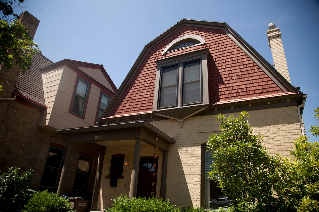 (Stella Yu |  The Salt Lake Tribune) Located at the foot of the state capitol building, the two-story historic home was rebuilt with a new roof, deck and patio cover. The 1,743-square-foot house has two bedrooms, one and a half bath, a livingroom with fireplace, a kitchen, a bar and a formal dining room.
