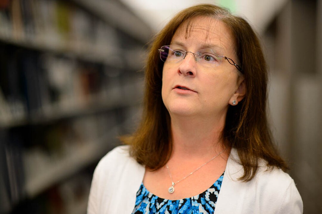 (Trent Nelson | The Salt Lake Tribune)  Historian Lisa Tait Olson at a news conference regarding the LDS Church publishing the first volume of new history, Saints: The Story of the Church of Jesus Christ of Latter-day Saints in the Latter Days. Tuesday Sept. 4, 2018.