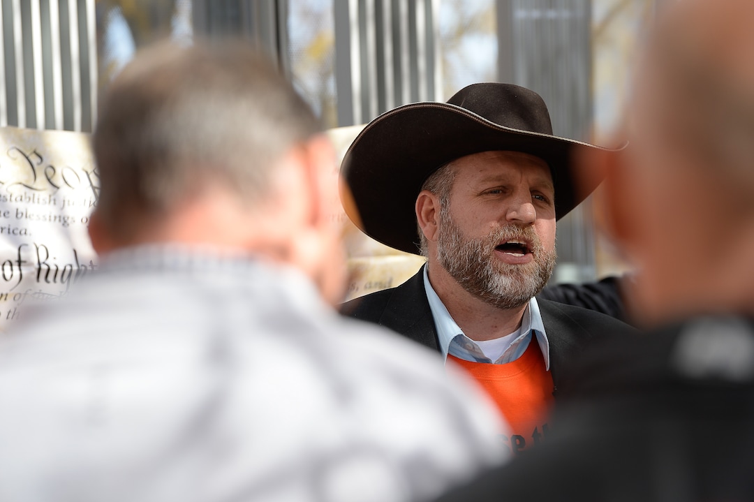 (Francisco Kjolseth  |  The Salt Lake Tribune)  Ammon Bundy is joined by other supporters of convicted fraudster Rick Koerber as they gather ahead of his court sentencing in Salt Lake City at the Federal Courthouse on Tuesday, Oct. 15, 2019, ending a nearly two decade white collar crime saga.