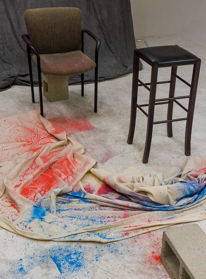 (Francisco Kjolseth | The Salt Lake Tribune) The Tribune studio after a photo shoot to illustrate a story of football fans who cheer both BYU and Utah in anticipation of Saturday's game in Provo.