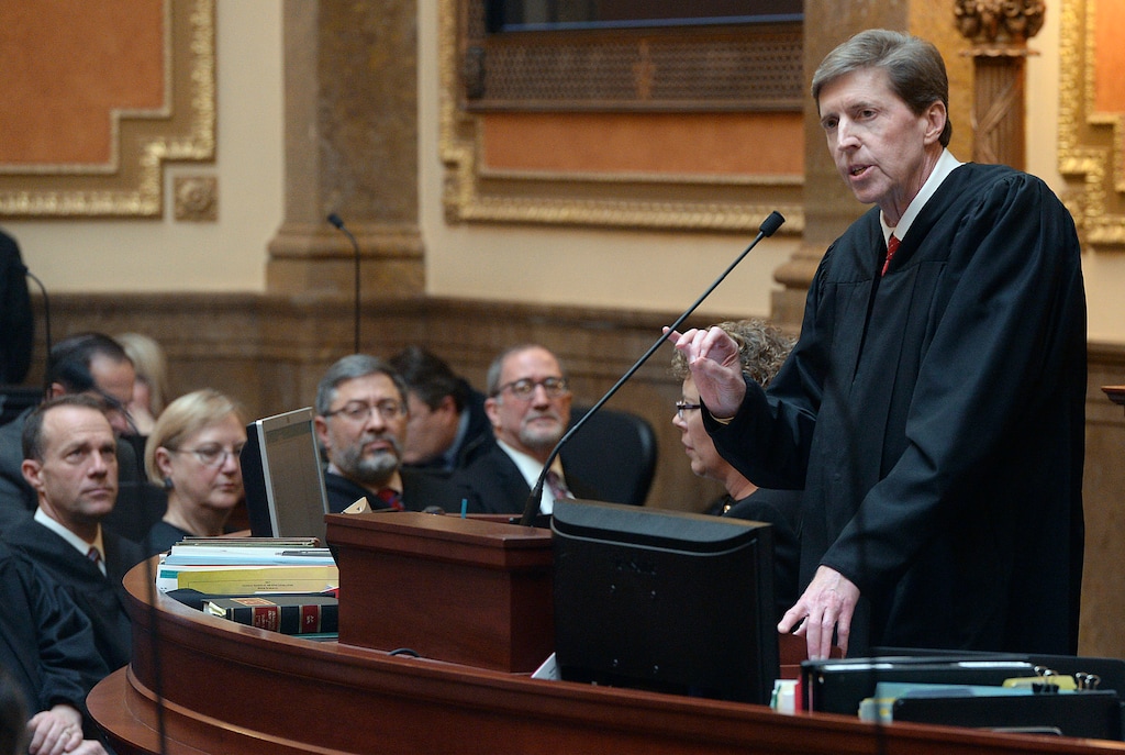 Al Hartmann | The Salt Lake Tribune
Utah Chief Justice Matthew Durrant gives the State of the Judiciary to members of the Utah House of Representatives Monday Jan. 23, the first day of the 2017 session.