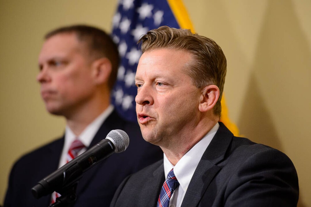 (Trent Nelson | The Salt Lake Tribune)  Sen. Todd Weiler, R-Woods Cross, speaks at a press conference updating the public on the new cold case database, in Salt Lake City on Tuesday Jan. 29, 2019.