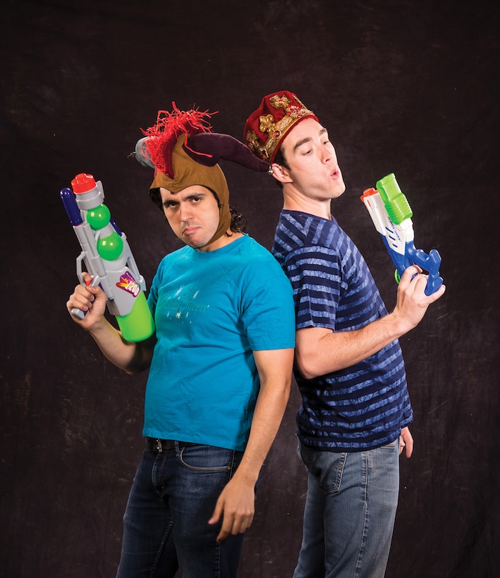 (Karl Hugh | Utah Shakespeare Festival 2017)

Marco Antonio Vega (left) as Marco and Riley Shanahan as Riley in the Utah Shakespeare Festival’s 2017 production of "William Shakespeare’s Long Lost First Play (abridged)."