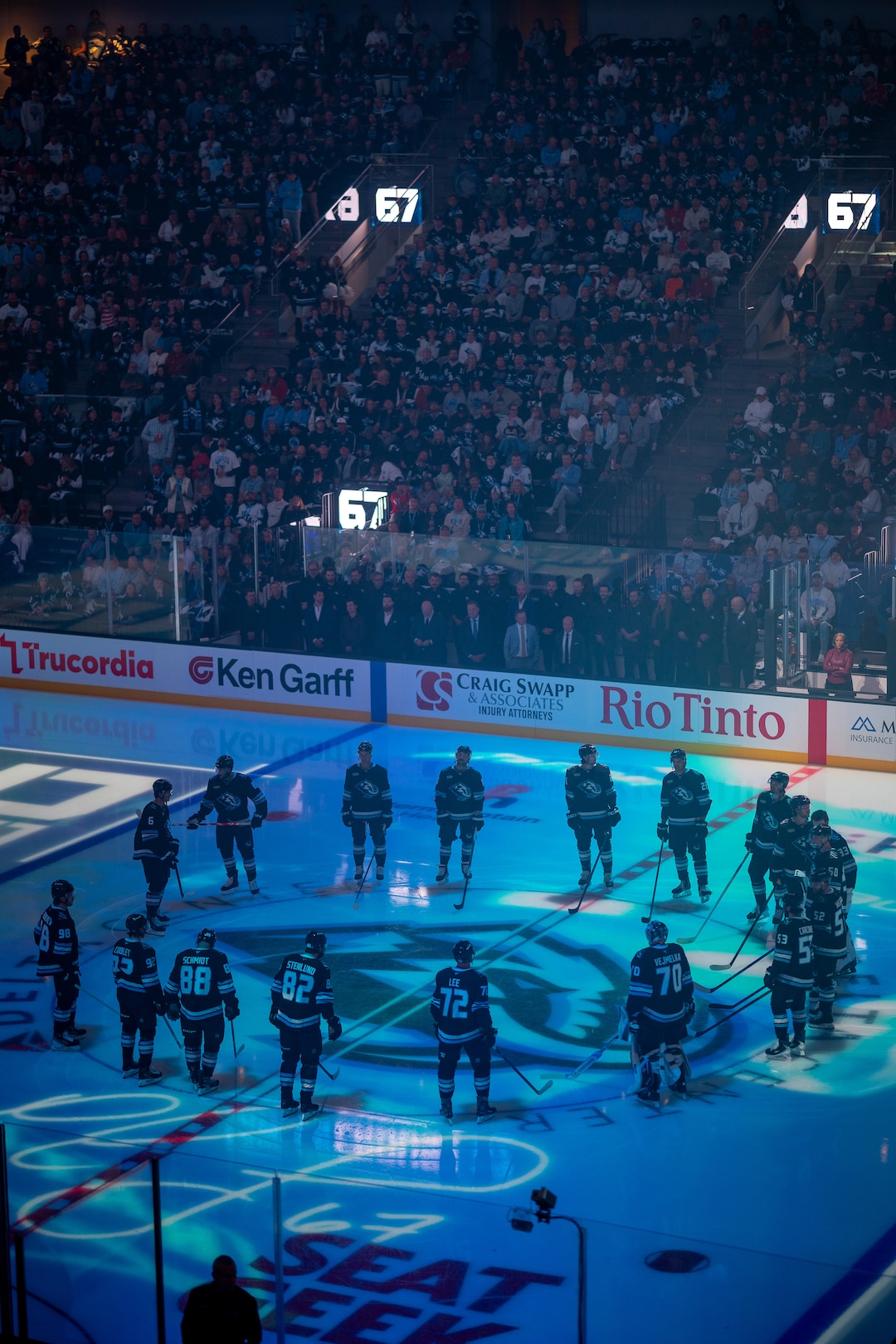 (Trent Nelson  |  The Salt Lake Tribune) The Utah Mammoth host the Chicago Blackhawks, NHL hockey in Salt Lake City on Thursday, Oct. 1, 2026.