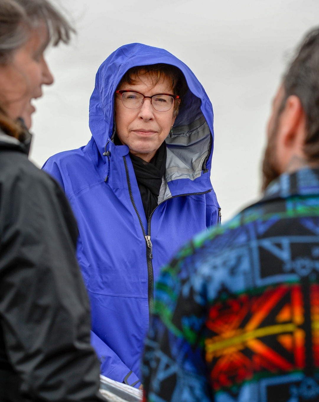 (Leah Hogsten  |  The Salt Lake Tribune) Heather Dove, president of the Great Salt Lake Audubon, center, listens as Michael Cundick, co-founder of Salt Lake City Air Protectors and Deeda Seed with the Center for Biological Diversity discuss the location of the proposed inland port, Tuesday, April 2, 2019. Last year, Utah lawmakers took control of a massive portion of land in Salt Lake CityÕs northwest area in an effort to create a distribution hub on the cityÕs northwest side, sparking outrage among residents.