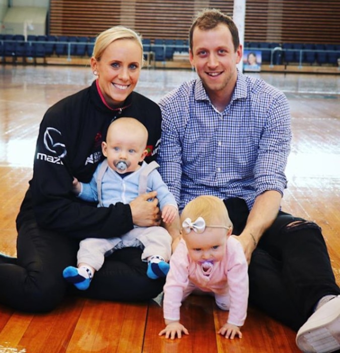 Courtesy Renae Ingles’ Instagram

Renae and Joe Ingles pose for a photo with their twins Milla and Jacob last year.