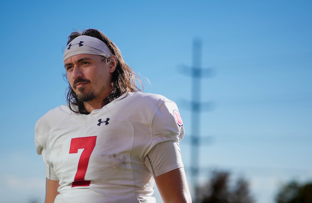 (Francisco Kjolseth | The Salt Lake Tribune) Utah Utes quarterback Cam Rising wraps up a practice on Monday Aug. 28, 2023, ahead of their season opener against Florida this week.