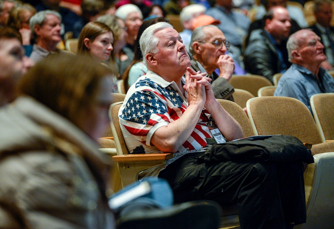 Leah Hogsten  |  The Salt Lake Tribune  Ted Neff of South Jordan waits for voting results for the party secretary at the Salt Lake Republican Party organizing convention, April 13, 2019 at Cottonwood High School.