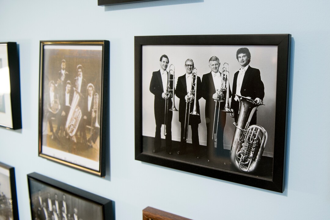 (Jeremy Harmon  | The Salt Lake Tribune) Gary Ofenloch is seen with other members of the Utah Symphony's low brass section shortly after he joined the symphony. Pfenloch is retiring after 36 years as the principal tuba player for the Utah Symphony. He is the longest tenured brass player in the symphony's history.