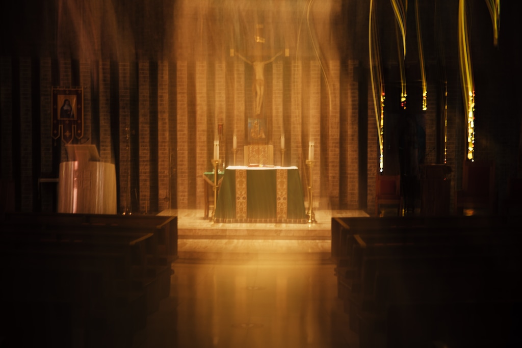 (Damon Winter | The New York Times) 

The altar at St. Frances de Chantal Church in Throgs Neck, New York.