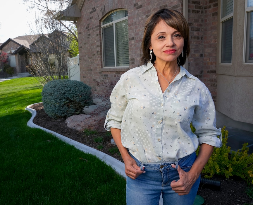 (Bethany Baker  |  The Salt Lake Tribune) Lupe Bartholomew, the mother of pop singer David Archuleta, at her home in South Jordan on Saturday, April 20, 2024.