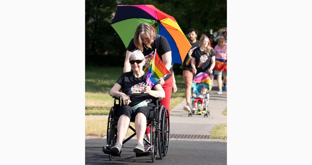 (Rick Egan | The Salt Lake Tribune) More than a thousand BYU students, friends and allies march to Kiwanis Park, in Provo's first Pride March, on Monday, June 28, 2021.
