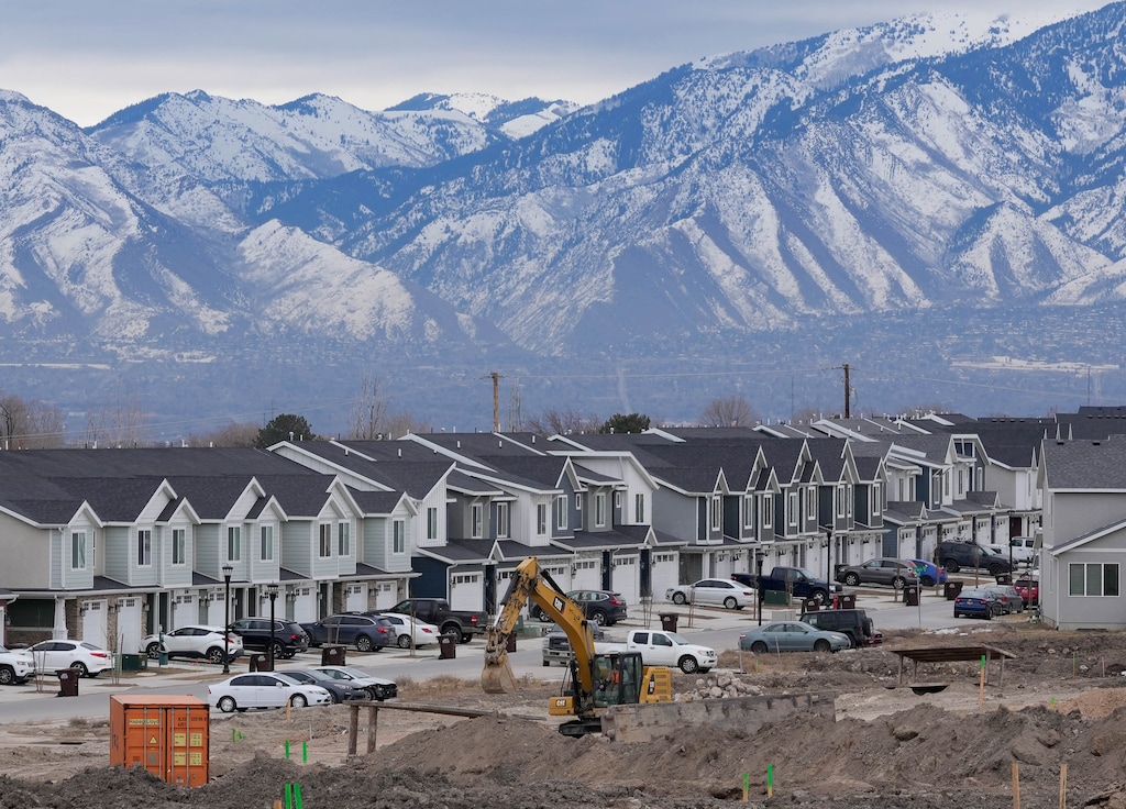 (Francisco Kjolseth | The Salt Lake Tribune) New development construction on the western edge of Magna on Monday, Feb. 20, 2023.