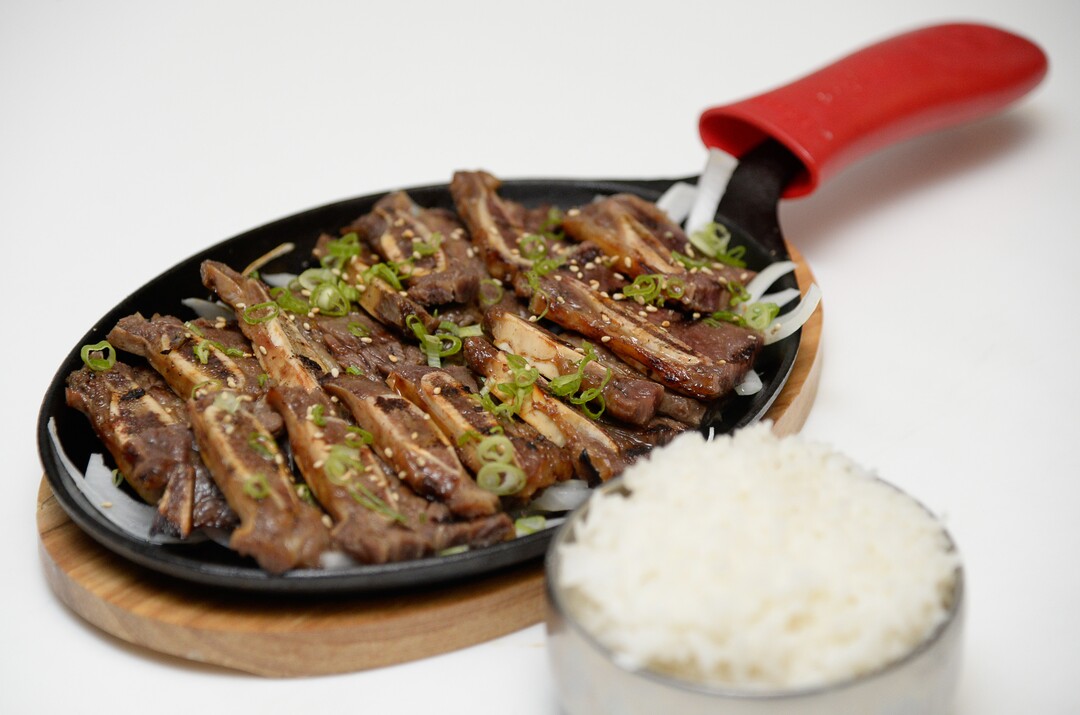 (Francisco Kjolseth  |  The Salt Lake Tribune)  L.A. Kalbi thin sliced short-ribs at the Angry Korean fusion restaurant in South Jordan is part of the diner menu.