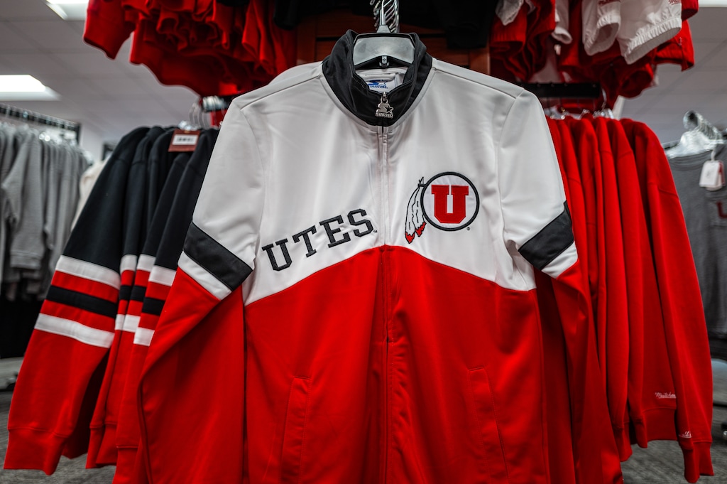 (Trent Nelson  |  The Salt Lake Tribune) Merchandise at the University of Utah Campus Store in Salt Lake City on Tuesday, Aug. 13, 2024.