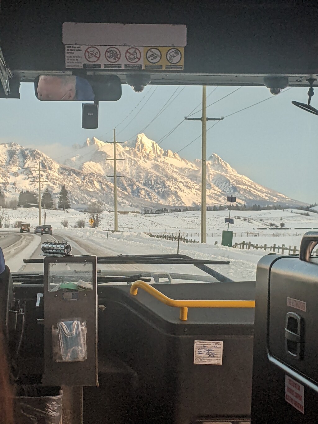 (Photo by Rebecca Johnson | Writers on the Range)

The view from the front of the Moose-Wilson Road bus leading from Jackson, Wyoming, to Teton Village, the base area of Jackson Hole Ski Resort.