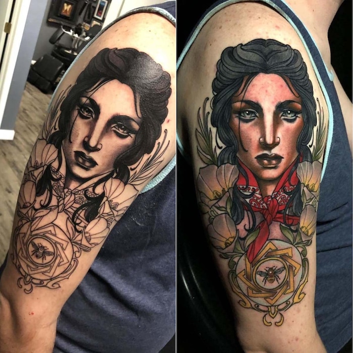 (Ethan Gregory Dodge) Ethan Gregory Dodge, a writer and an occasional contributor to The Salt Lake Tribune, showcases his tattoo honoring his Latter-day Saint pioneer foremothers.