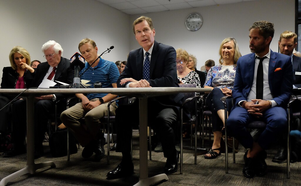 (Francisco Kjolseth | Tribune file photo) Psychiatrist Mark Foote speaks in support of a ban on conversion therapy during a packed public hearing by state regulators in Salt Lake City on Thursday, Sept. 26, 2019.