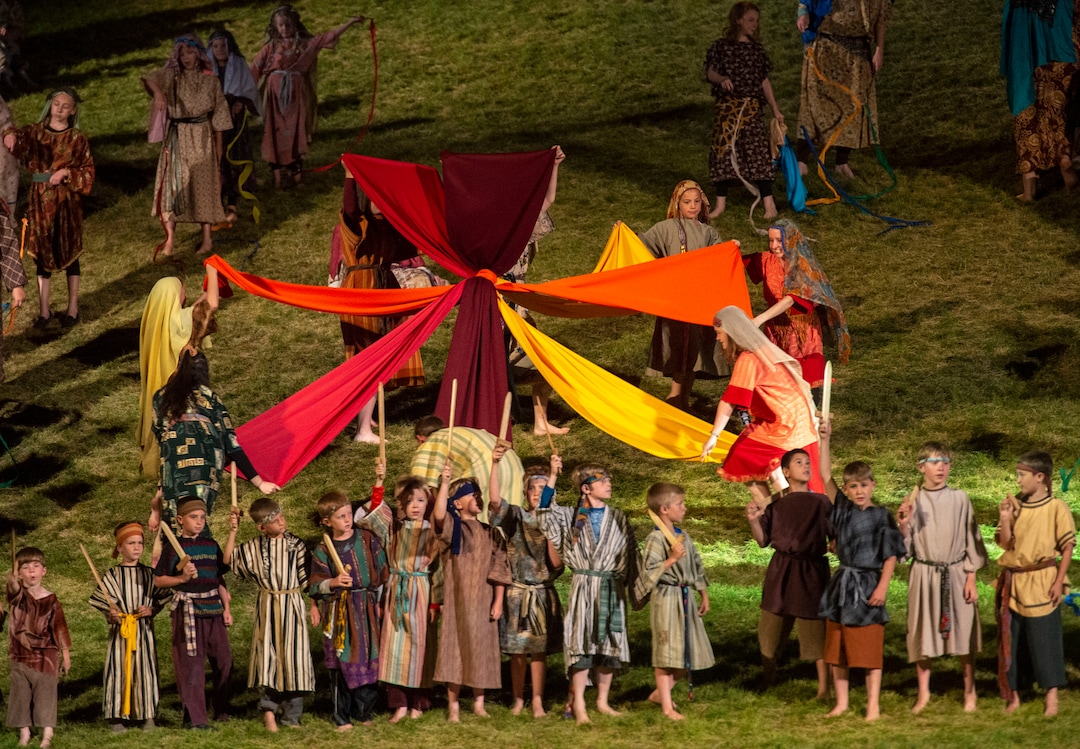 (Rick Egan  |  The Salt Lake Tribune)    Thousands of youth gather at the Manti Temple for the Mormon Miracle Pageant Wednesday, June 12, 2019.  The final run for the pageant continues through Saturday, June 22.