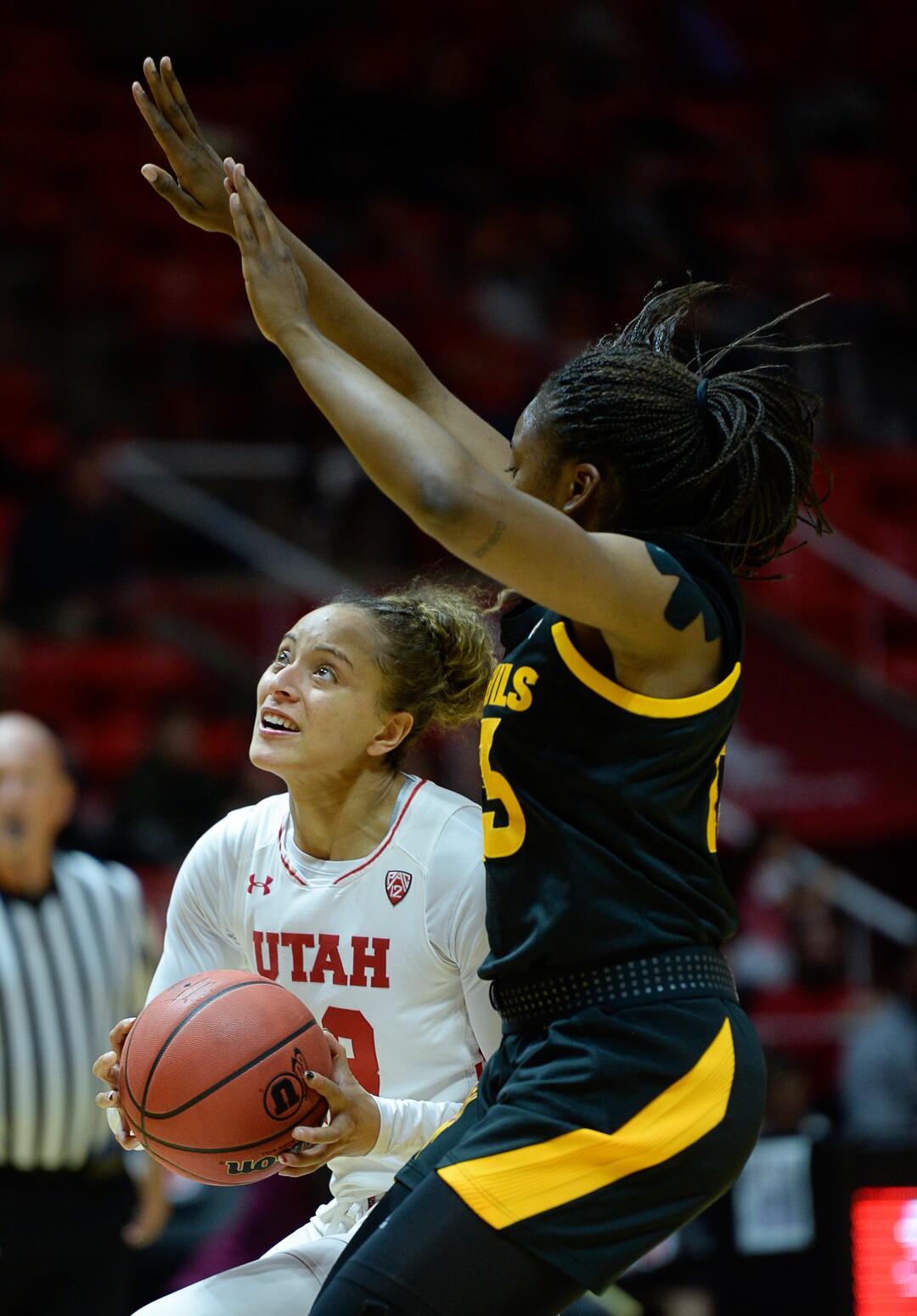(Francisco Kjolseth  |  The Salt Lake Tribune)  in Utes' Pac-12 home opener at the Jon M Huntsman Center on Friday, Jan. 4, 2019. They're off to one of their best starts in team history.