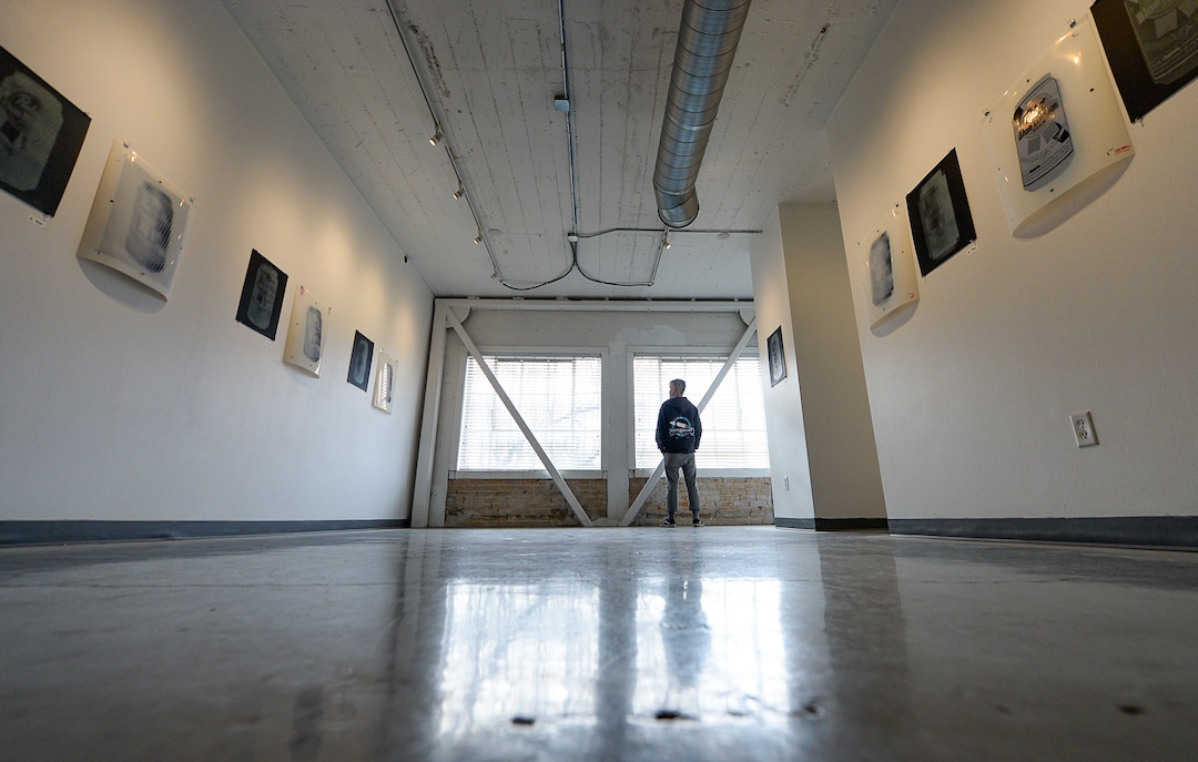 (Francisco Kjolseth  |  The Salt Lake Tribune)  Shon Taylor is having his last show at the innovative God Hates Robots art gallery, at 314 W. 300 South in Salt Lake City, as it gets ready to shut down.