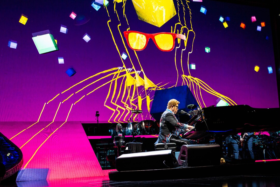 (Trent Nelson  |  The Salt Lake Tribune)  Elton John performs in Salt Lake City on Wednesday Sept. 4, 2019.