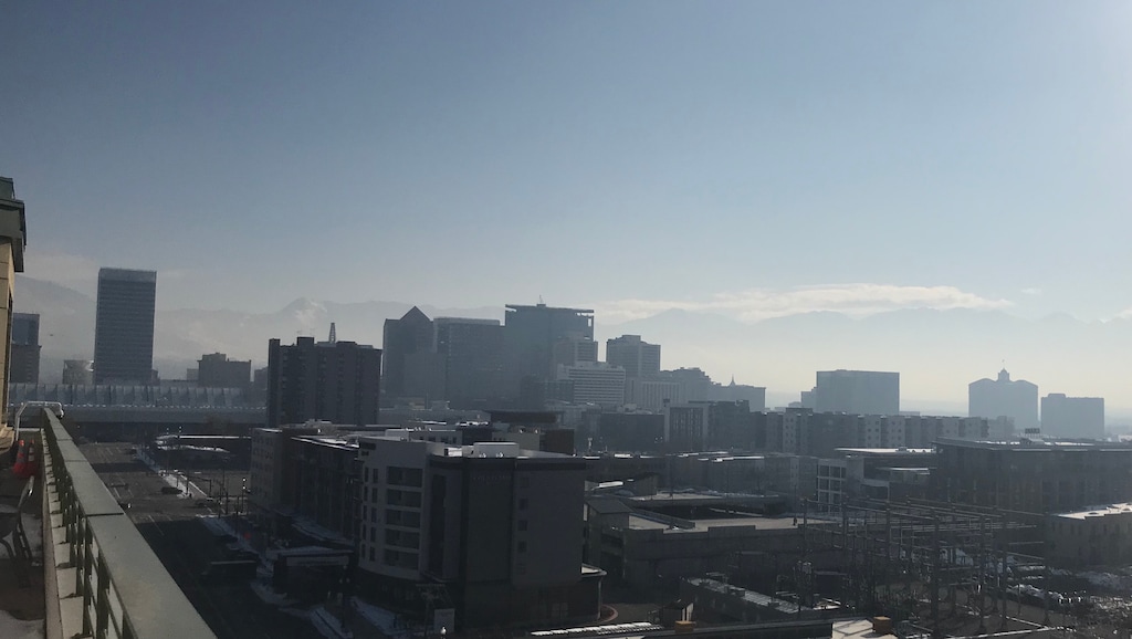 (Scott D. Pierce | The Salt Lake Tribune)  A temperature inversion is bring haze and unhealthy air to northern Utah, and it's projected to get worse over the next several days.