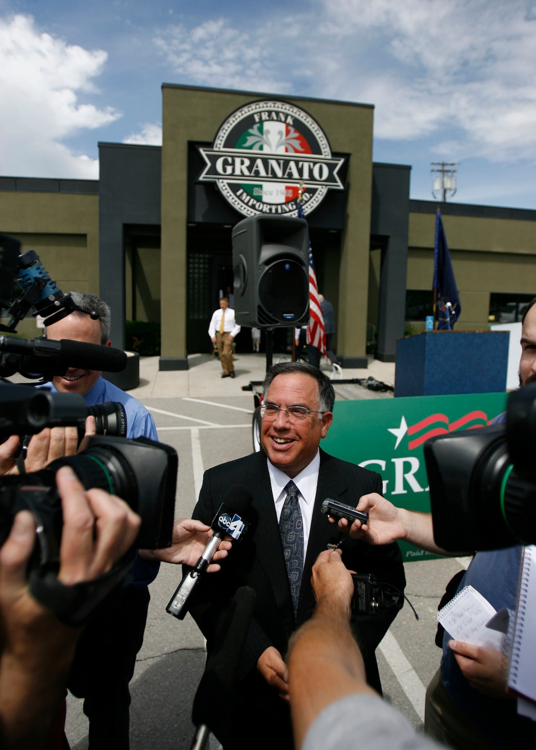 (Francisco Kjolseth  |  Tribune File Photo)  Democrat Sam Granato speaks with the media following his announcement to run for U.S. Senate, in front of his Importing Company store at 1632 S. Redwood in Salt Lake City on June 1, 2009. Granato will be challenging 3-term incumbent Republican Bob Bennett.