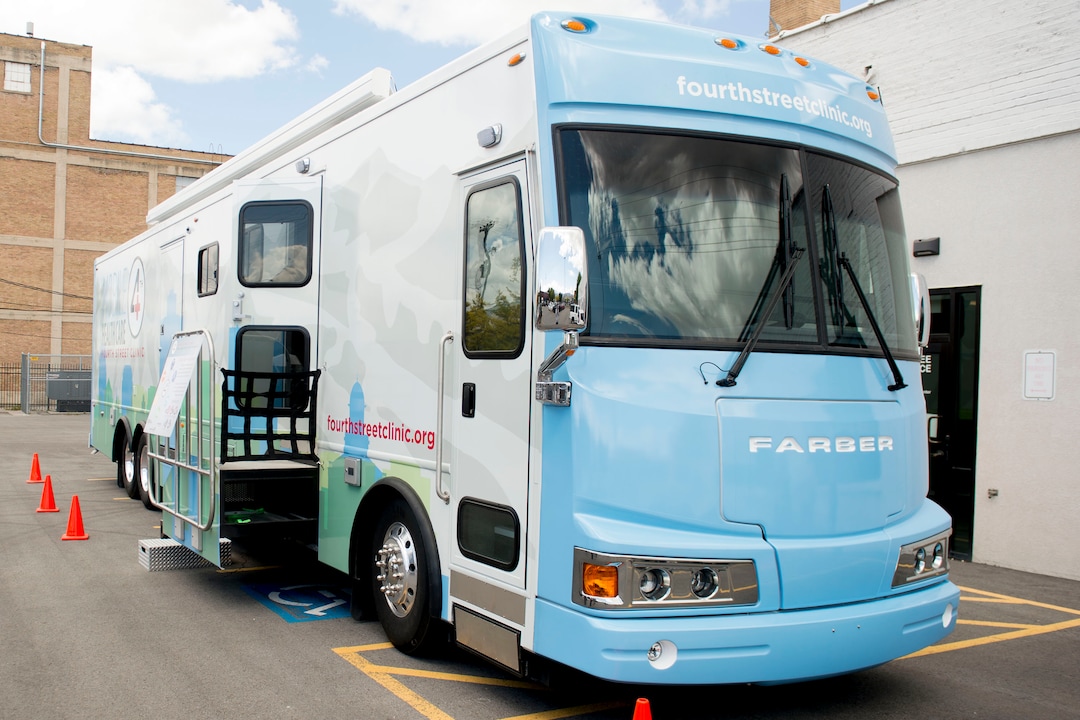 (Jeremy Harmon  | The Salt Lake Tribune) The Fourth Street Clinic's new mobile health clinic will serve Salt Lake City's homeless population at three new resource centers and in conjunction with other organizations that provide homeless services. An open house for the mobile clinic was held on Thursday, May 9, 2019.