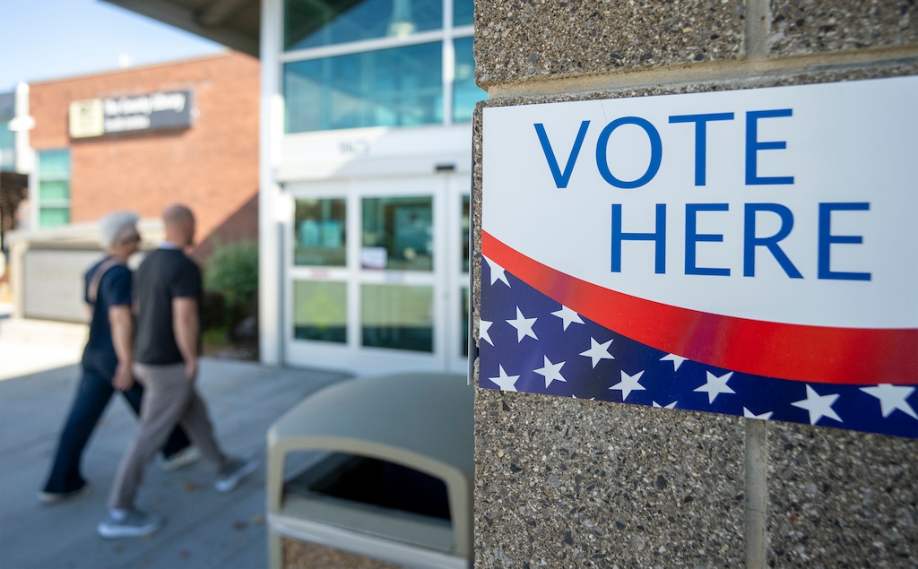 (Rick Egan | The Salt Lake Tribune) Voters go to a polling station in South Jordan in November 2025.

