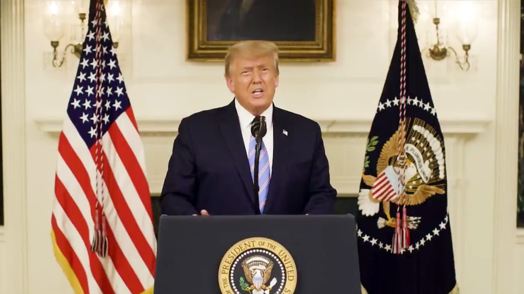 In a video message Jan. 7, 2021, then-President Donald Trump conceded to President-elect Joe Biden. But Trump still maintains that election fraud cost him reelection.