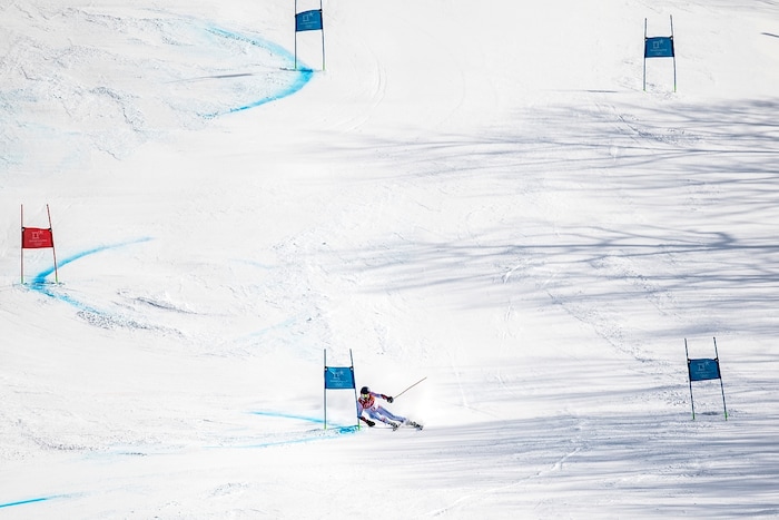 (Chris Detrick  |  The Salt Lake Tribune) Park City's Ted Ligety competes in the Men's Giant Slalom Run 2 during the Pyeongchang 2018 Winter Olympics Sunday, Feb. 18, 2018. Ligety finished in 15th place with a combined time of 2:21.25.