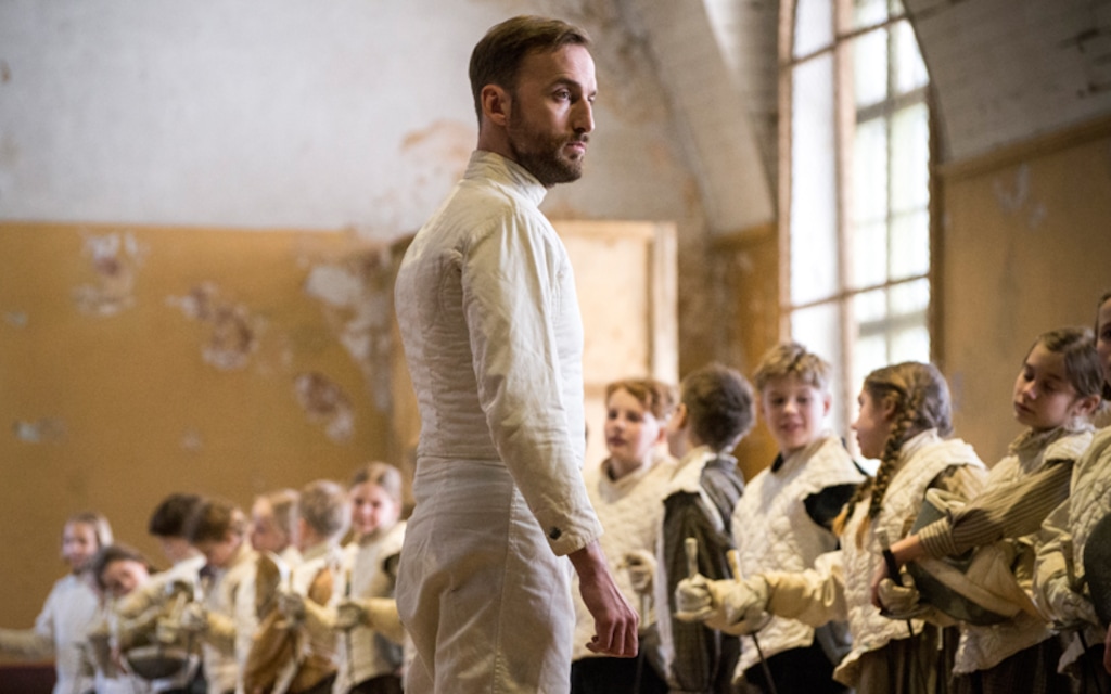 (Courtesy CFI Releasing) Märt Avandi plays Endel Nelis, a fugitive from Soviet authorities teaching P.E. to students in an Estonian village in 1952, in the drama "The Fencer."